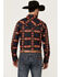 Image #4 - Rock & Roll Denim Men's Tek Southwestern Print Long Sleeve Snap Western Shirt, Charcoal, hi-res