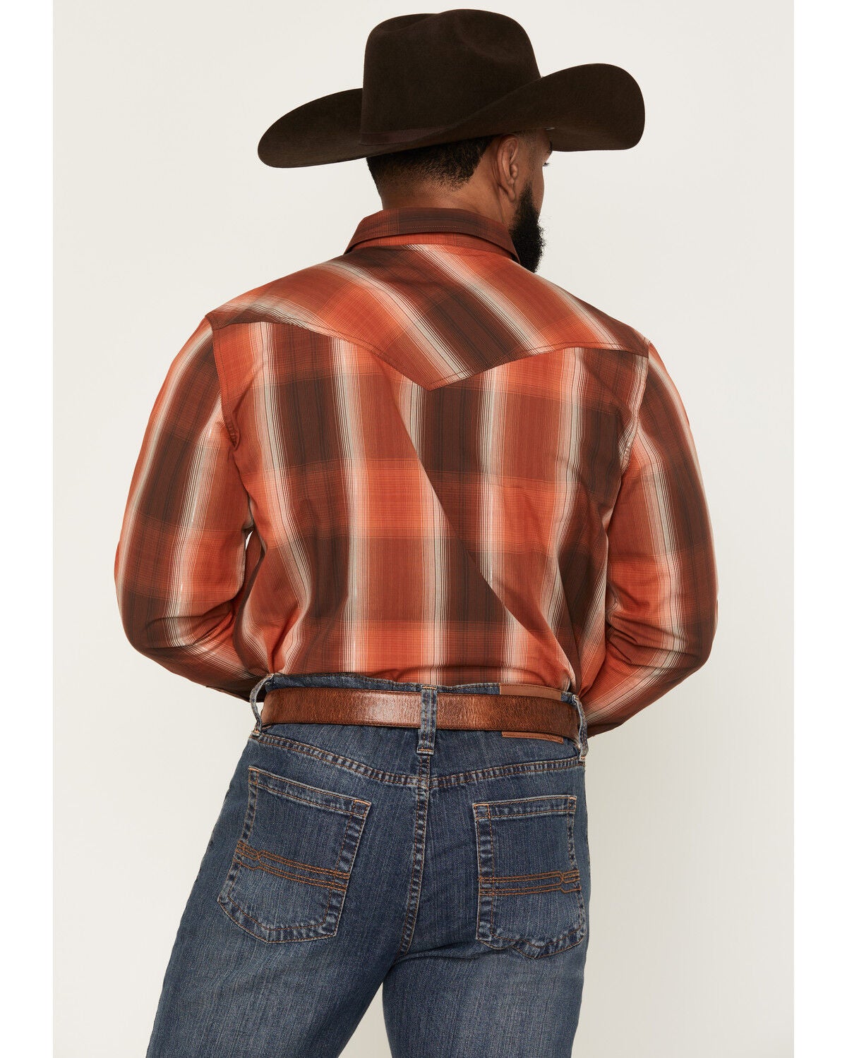 Image #4 - Cody James Men's Lure Lurex Plaid Print Long Sleeve Snap Stretch Western Shirt, Red, hi-res