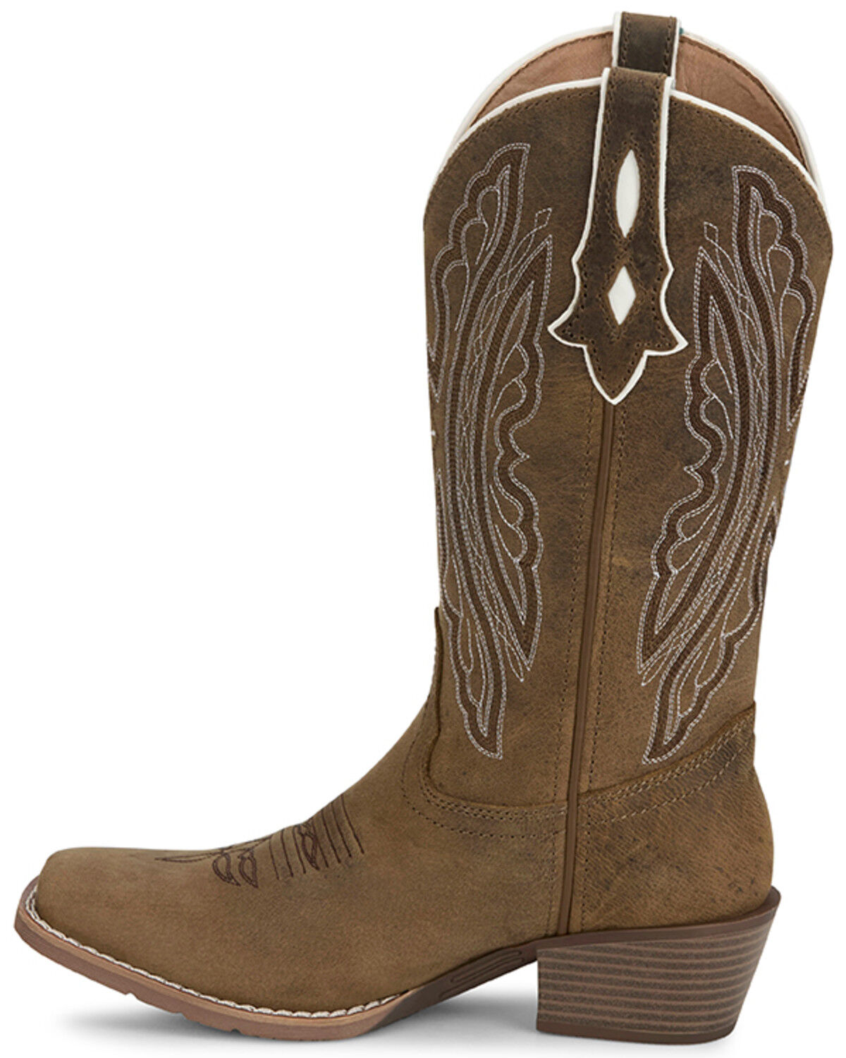 Image #3 - Justin Women's Rein Performance Western Boots - Square Toe, Tan, hi-res