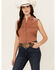 Image #1 - Shyanne Women's Western Embroidered Sleeveless Button-Down Western Shirt, Caramel, hi-res