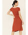 Image #3 - HYFVE Women's Knit Button-Front Fit & Flare Midi Dress, Beige/khaki, hi-res