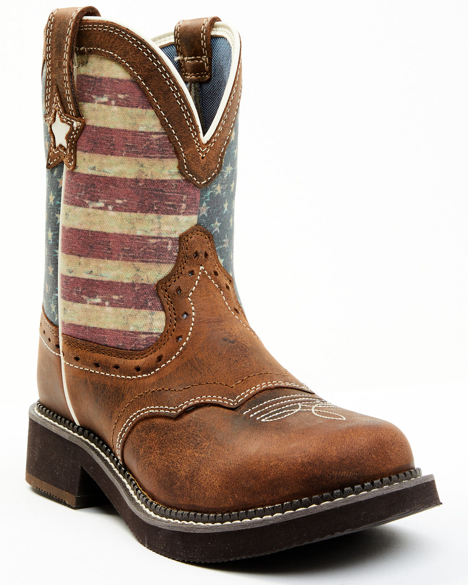 Wide round toe cowboy boots discount