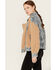 Image #2 - Miss Me Women's Fleece Moto Jacket, Lt Brown, hi-res