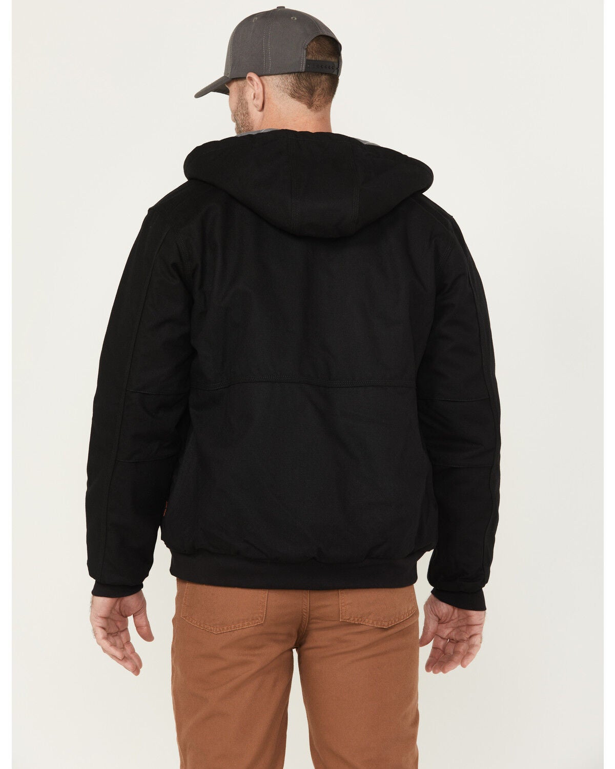 Image #4 - Hawx Men's FR Hooded Bomber Jacket, Black, hi-res