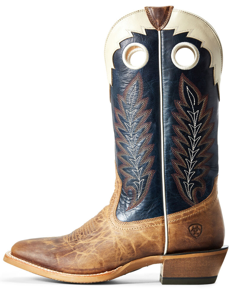 Ariat Men's Wildstock Real Deal Western Boots - Wide Square Toe, Brown, hi-res