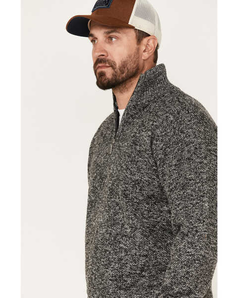 Image #2 - Pacific Teaze Men's 1/4 Zip Pullover Plaid Lined Bonded Sweater, Heather Grey, hi-res