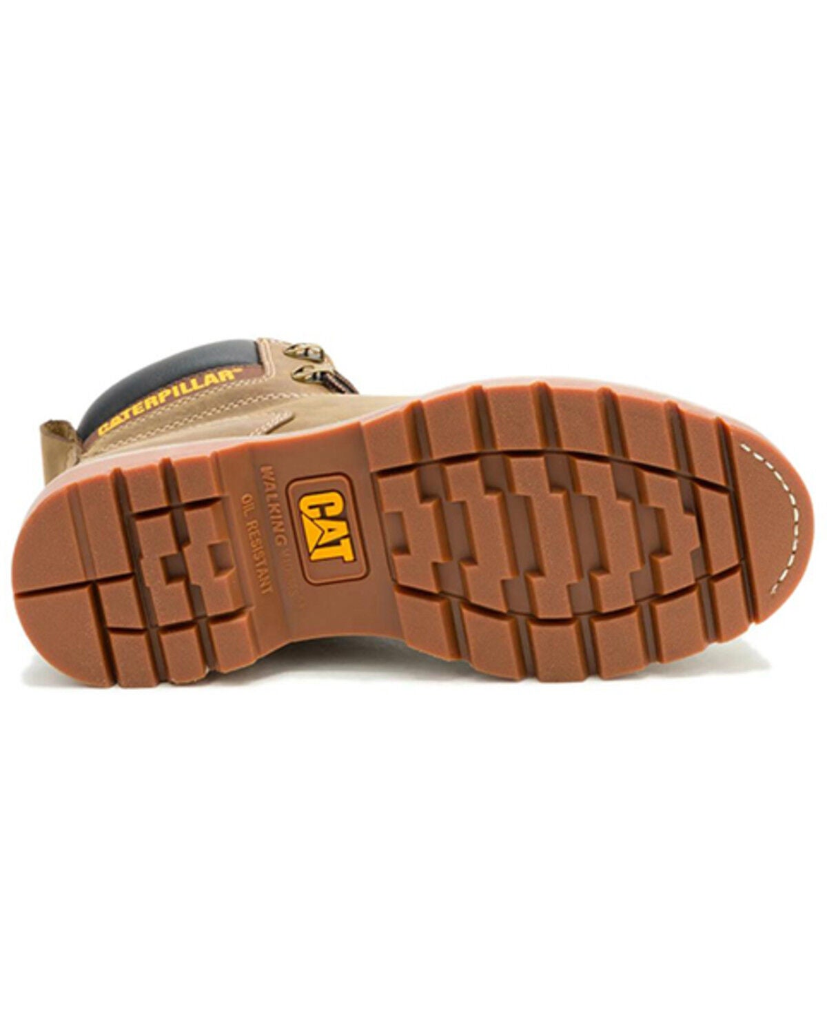 Image #7 - Caterpillar Men's Second Shift Grader Moc Work Boots - Steel Toe, Wheat, hi-res