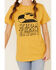 Ali Dee Women's Whoa There Cowboy Graphic Tee , Dark Yellow, hi-res