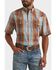 Image #1 - Wrangler ATG Men's Plaid Print Short Sleeve Snap Performance Western Shirt - Big, Multi, hi-res