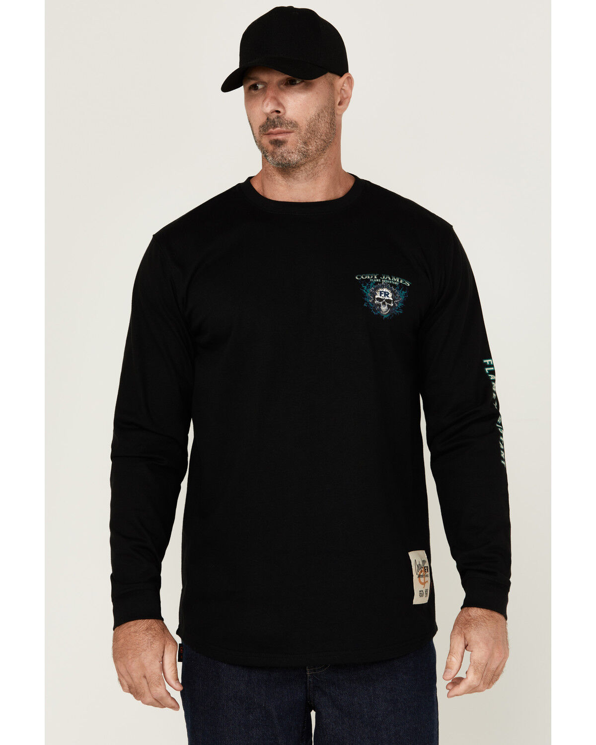 Image #2 - Cody James Men's FR Pyro Long Sleeve Graphic T-Shirt, Black, hi-res