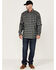 Image #2 - Hawx Men's FR Buffalo Plaid Print Long Sleeve Button-Down Work Shirt, Navy, hi-res
