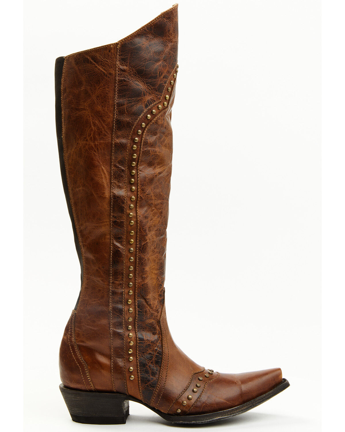 Image #3 - Idyllwind Women's Straight Up Orix Goat Studded Leather Tall Western Boots - Snip Toe, Brown, hi-res