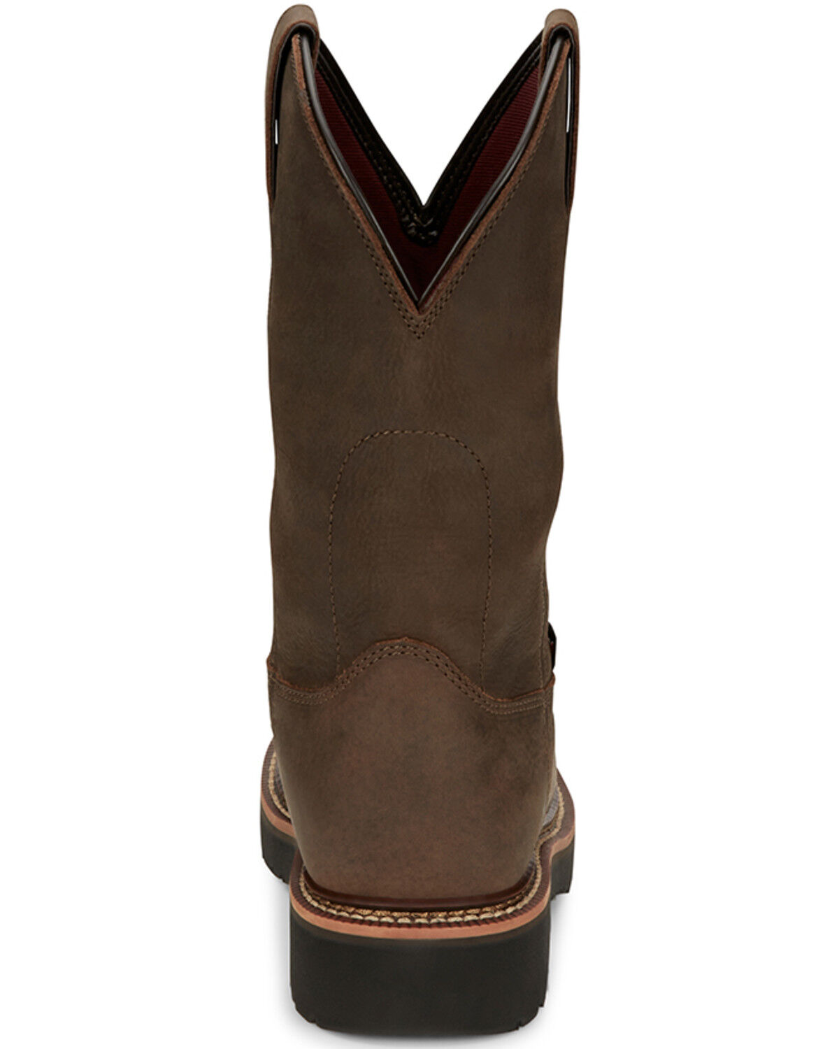 Image #5 - Justin Men's Carbide Waterproof Work Boots - Steel Toe, Brown, hi-res