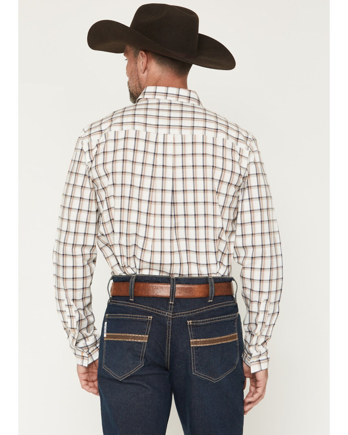 Image #4 - Cody James Men's Vista Range Plaid Print Long Sleeve Button-Down Western Shirt, White, hi-res
