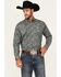 Image #1 - Cinch Men's Paisley Print Long Sleeve Button-Down Stretch Western Shirt, Teal, hi-res