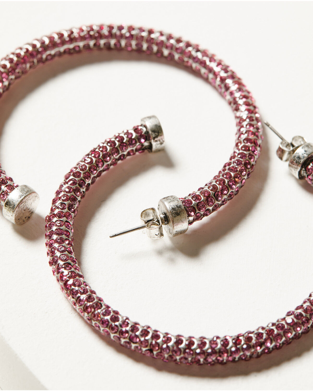 Image #2 - Idyllwind Women's Avalon Fuchsia Hoop Earrings, Fuchsia, hi-res
