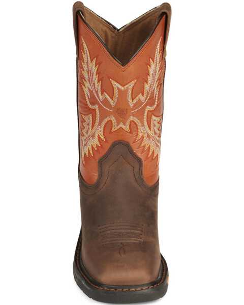 Image #4 - Ariat Boys' Earth WorkHog® Western Boots - Broad Square Toe, Earth, hi-res
