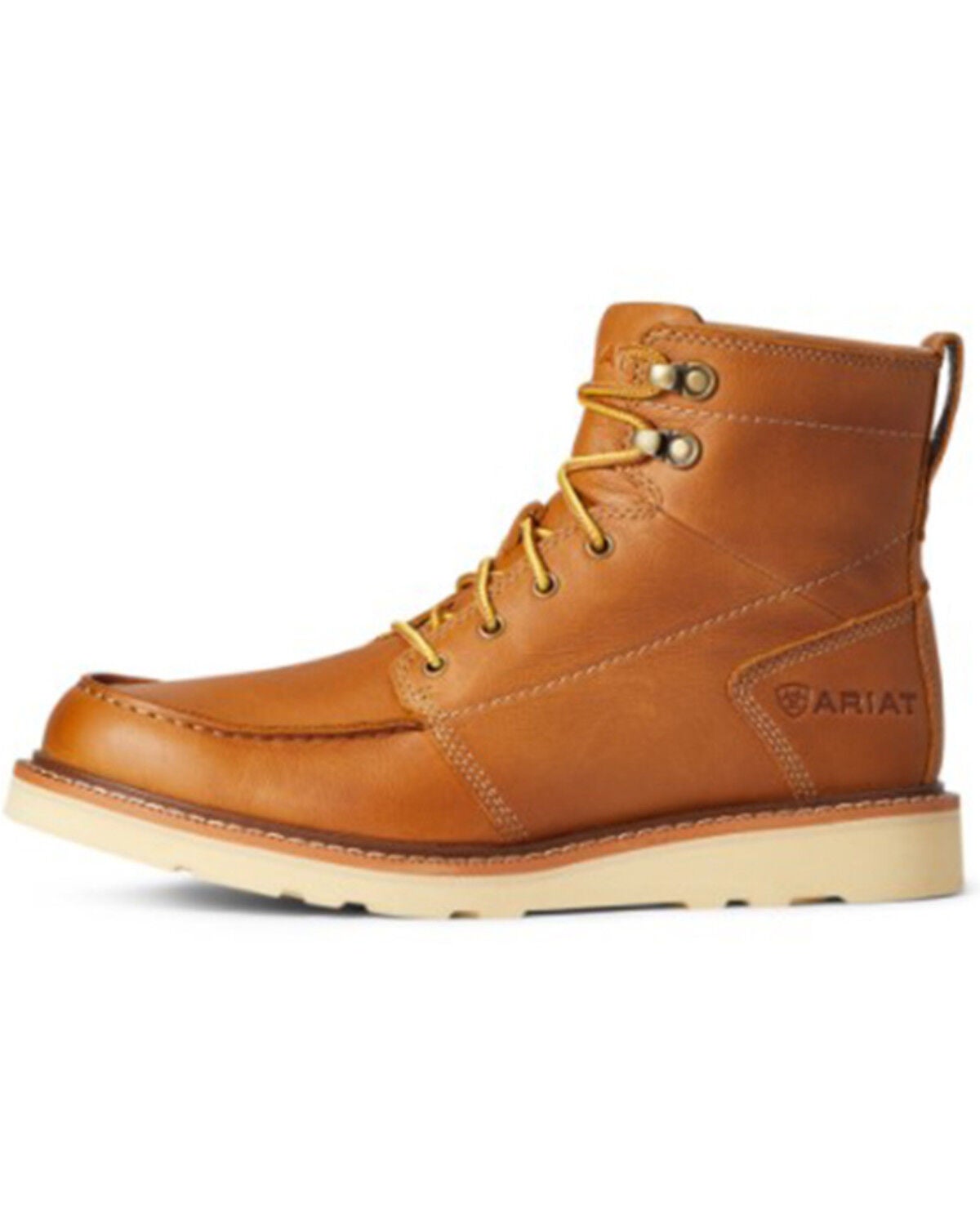 Ariat Men's Gold Oat Full-Grain Recon Lace Casual Wedge Boot - Moc Toe