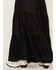 Image #4 - Revel Women's Tiered Denim Maxi Skirt, Black, hi-res