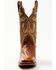 Image #4 - Dan Post Women's Exotic Full-Quill Ostrich Western Boots - Broad Square Toe, Brown, hi-res