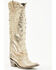 Image #1 - Liberty Black Women's Danet Tall Studded Western Boots - Round Toe, Gold, hi-res