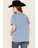 Image #4 - Cleo + Wolf Women's Support Your Local Farmer Short Sleeve Oversized Graphic Tee, Steel Blue, hi-res