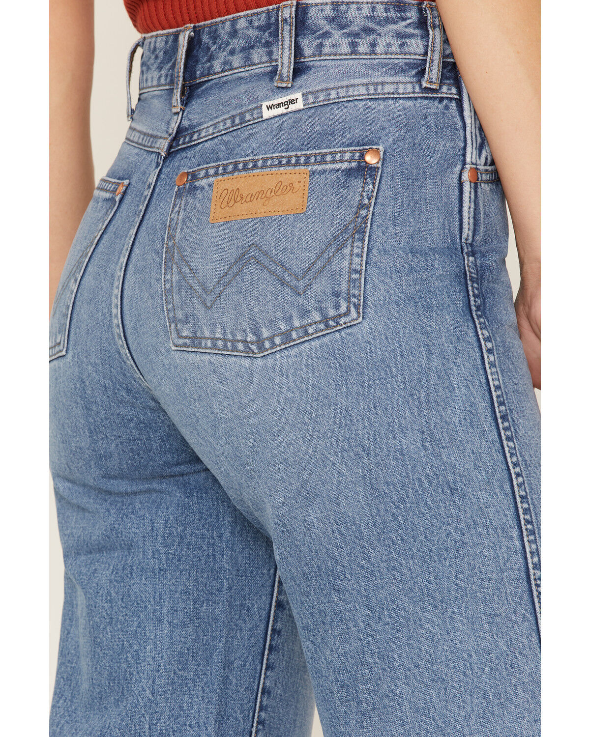 Image #4 - Wrangler Women's Light Wash Bonnie Loose Flare Wide Jeans, Blue, hi-res