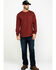 Hawx Men's Red Pocket Long Sleeve Work T-Shirt - Tall , Red, hi-res