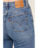 Image #4 - Levi's Premium Women's Dance Around Medium Wash High Rise Ribcage Straight Stretch Denim Jeans, Medium Wash, hi-res