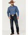 Image #3 - Blue Ranchwear Men's Long Sleeve Pearl Snap Heavy Western Denim Shirt, Light Blue, hi-res