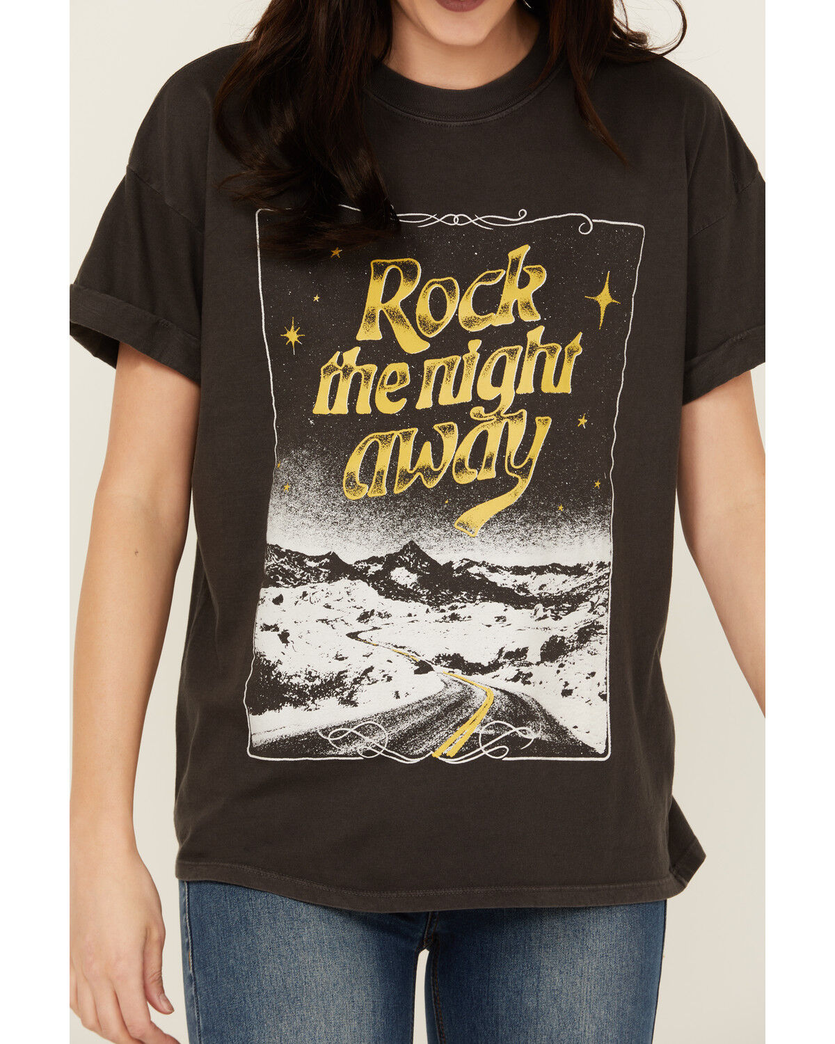 Image #3 - Girl Dangerous Women's Rock The Night Short Sleeve Graphic Tee, Black, hi-res