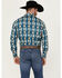 Image #4 - Wrangler Men's Checotah Long Sleeve Pearl Snap Western Shirt - Tall, Blue, hi-res