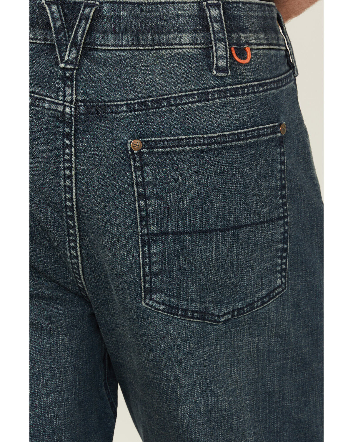 Image #4 - Hawx Men's Wellington Medium Wash Lined Straight Stretch Denim Jeans, Medium Wash, hi-res