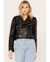Image #2 - Understated Leather Women's Destiny Eyelet Moto Jacket, Black, hi-res