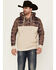 Image #1 - Hooey Men's Jimmy Southwestern Block Hooded Pullover, Cream, hi-res