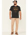 Image #2 - Flag & Anthem Men's Charcoal Burnout Pete' BBQ Graphic Short Sleeve T-Shirt, Charcoal, hi-res