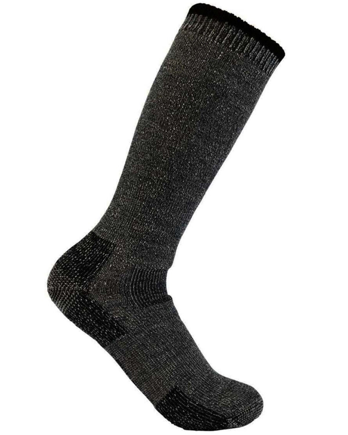 Carhartt Men's Heavyweight Wool Blend Boot Socks, Heather Grey, hi-res