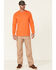 Image #2 - Hawx Men's Forge Long Sleeve Work Pocket T-Shirt, Orange, hi-res