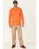 Image #2 - Hawx Men's Forge Long Sleeve Work Pocket T-Shirt , Orange, hi-res