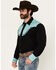 Image #2 - Wrangler Men's Rodeo Ben Solid Long Sleeve Snap Western Shirt, Black, hi-res