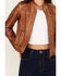 Image #3 - 26 International Women's Faux Leather Jacket, Brown, hi-res