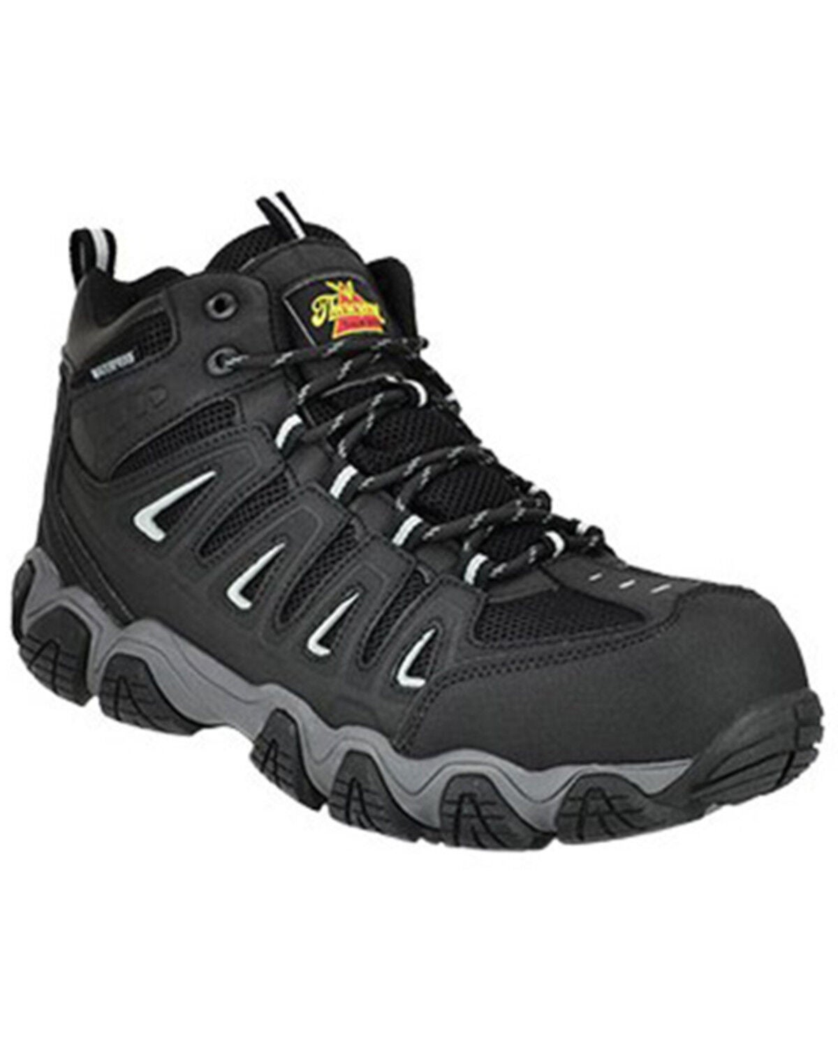 Thorogood Men's Crosstrex Waterproof Hiker Work Boots - Composite Toe, Black, hi-res