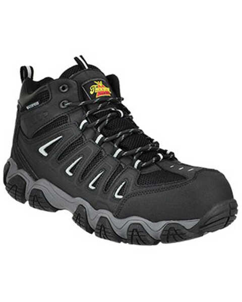 Thorogood Men's Made In The USA Waterproof Hiker Work Boot - Composite Toe, Black, hi-res
