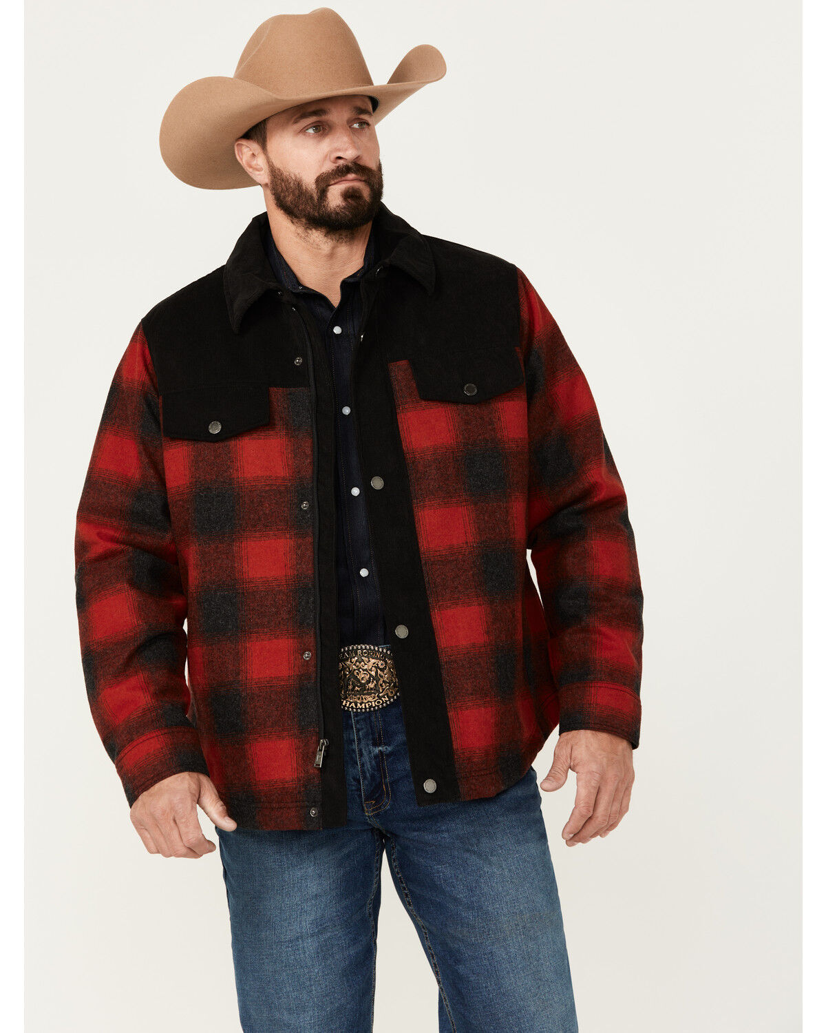 Image #1 - Pendleton Men's Timberline Shirt Jacket, Red, hi-res