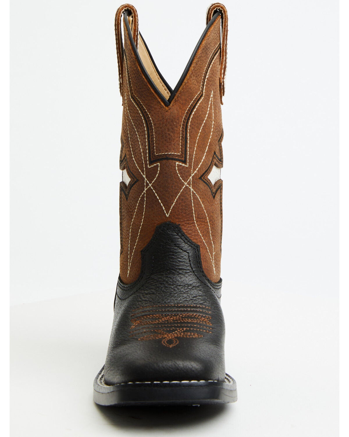 Image #4 - Cody James Boys' Zeke Western Boots - Broad Square Toe, Black, hi-res