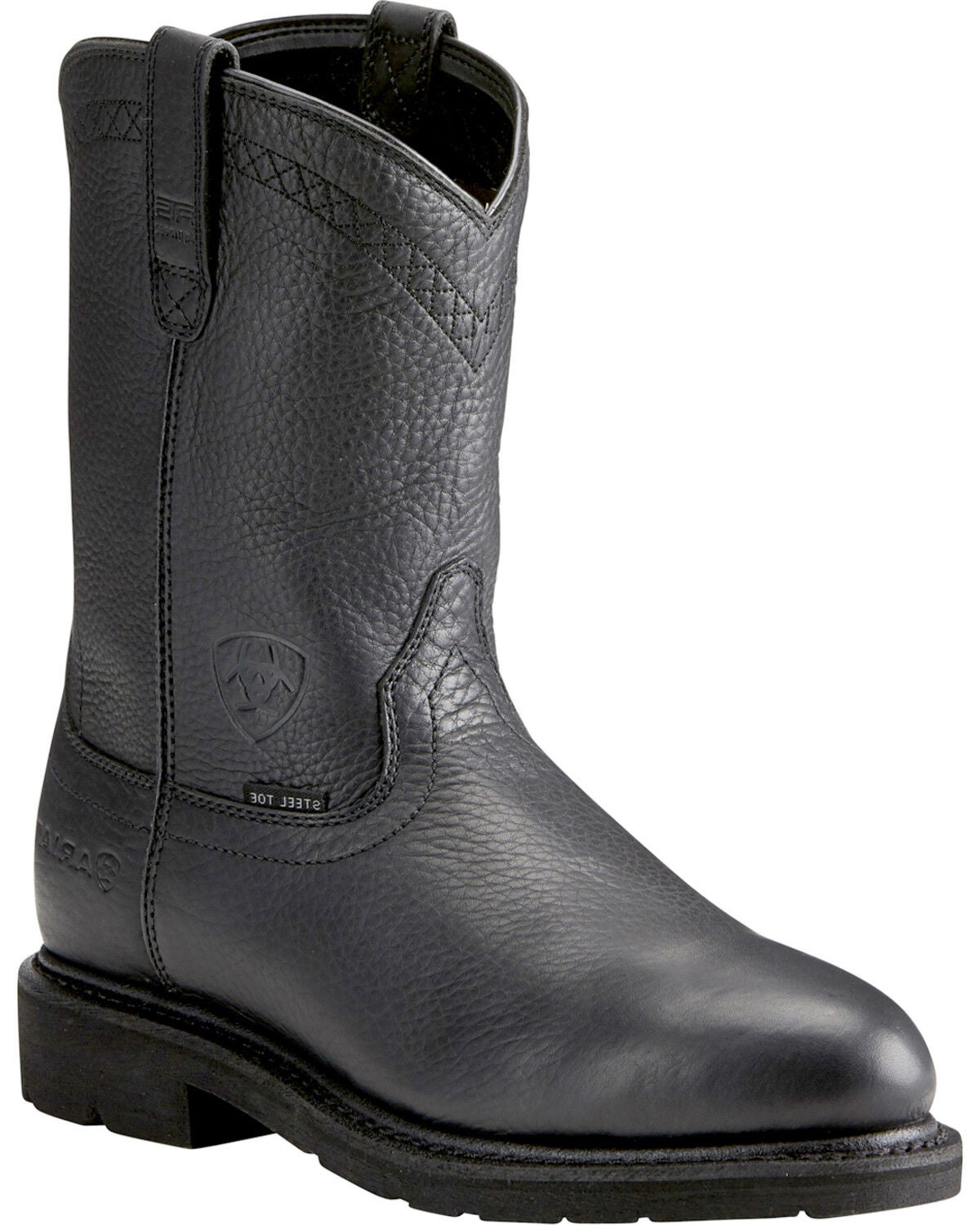 Ariat Sierra Men's Black Work Boots - Steel Toe, Black, hi-res