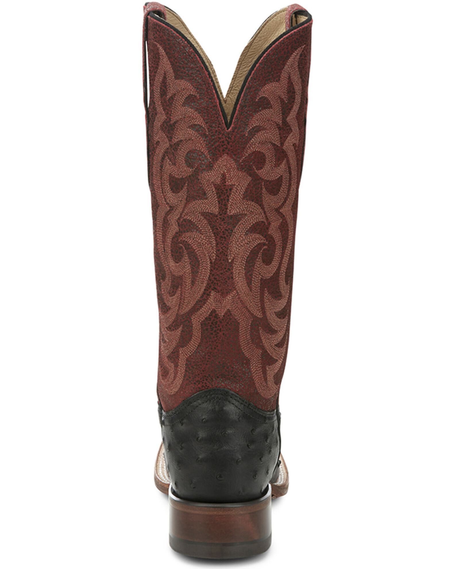 Product Name: Justin Women's Exotic Full Quill Ostrich Western Boots -  Broad Square Toe