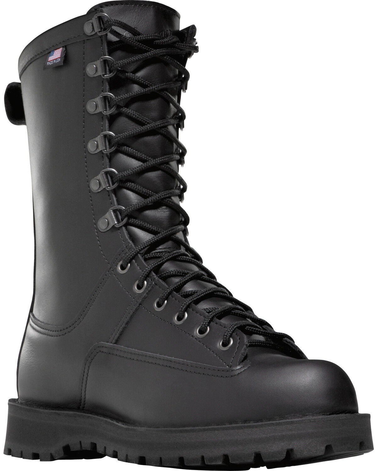 Danner Men's Fort Lewis Uniform Boots - Round Toe, Black, hi-res