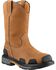Ariat Men's Overdrive Waterproof Pull On Work Boots - Composite Toe, Dusty Brn, hi-res
