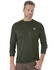 Image #1 - Wrangler Men's Riggs Crew Performance Long Sleeve Work T-Shirt, Green, hi-res